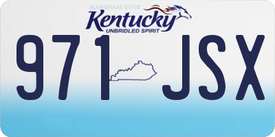KY license plate 971JSX