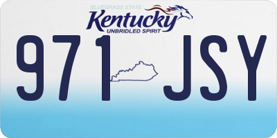 KY license plate 971JSY