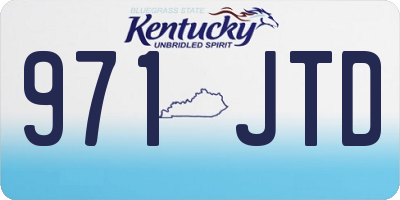 KY license plate 971JTD