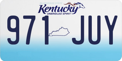 KY license plate 971JUY