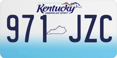 KY license plate 971JZC