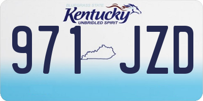 KY license plate 971JZD