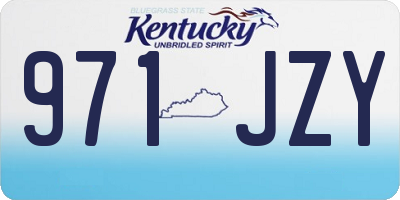 KY license plate 971JZY