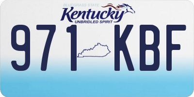 KY license plate 971KBF