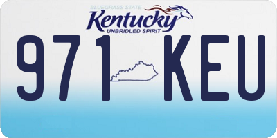 KY license plate 971KEU