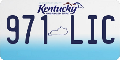 KY license plate 971LIC