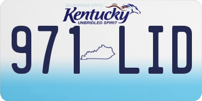 KY license plate 971LID