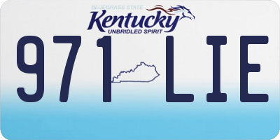 KY license plate 971LIE