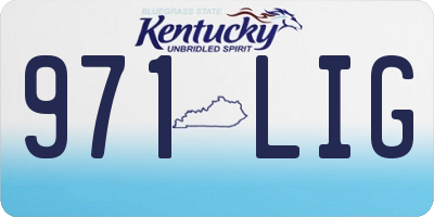 KY license plate 971LIG