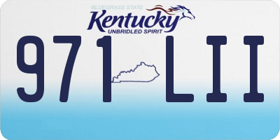 KY license plate 971LII