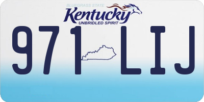 KY license plate 971LIJ
