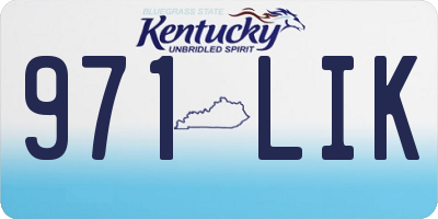 KY license plate 971LIK