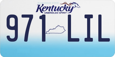 KY license plate 971LIL