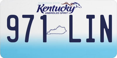 KY license plate 971LIN
