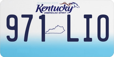 KY license plate 971LIO