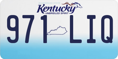 KY license plate 971LIQ