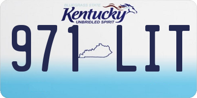 KY license plate 971LIT