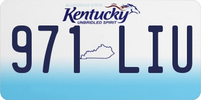KY license plate 971LIU