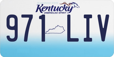 KY license plate 971LIV