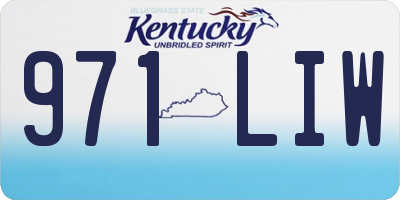 KY license plate 971LIW
