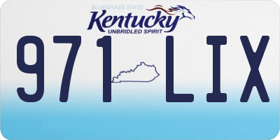 KY license plate 971LIX