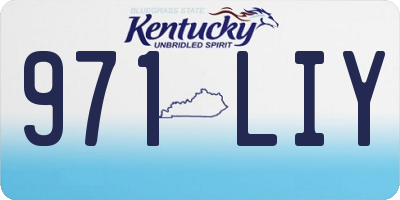 KY license plate 971LIY