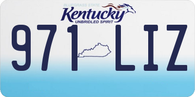 KY license plate 971LIZ