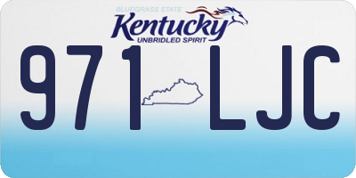 KY license plate 971LJC