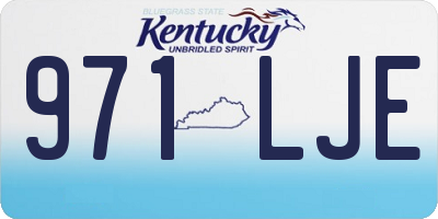 KY license plate 971LJE