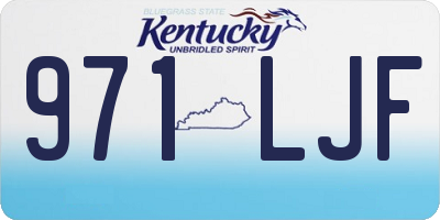 KY license plate 971LJF