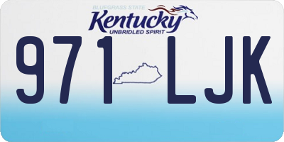 KY license plate 971LJK