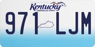 KY license plate 971LJM