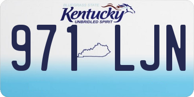 KY license plate 971LJN