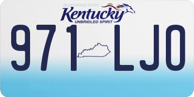KY license plate 971LJO