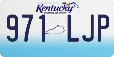 KY license plate 971LJP