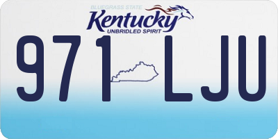 KY license plate 971LJU