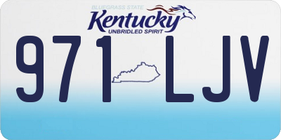 KY license plate 971LJV