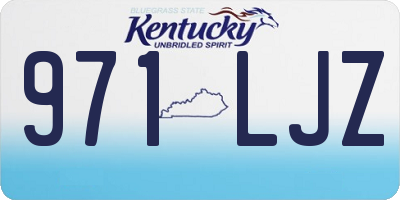 KY license plate 971LJZ