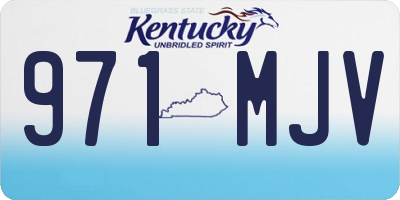 KY license plate 971MJV