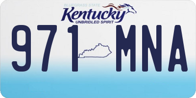KY license plate 971MNA