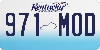 KY license plate 971MOD