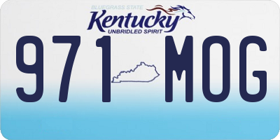 KY license plate 971MOG