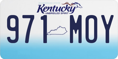 KY license plate 971MOY