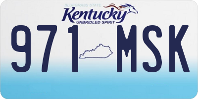KY license plate 971MSK