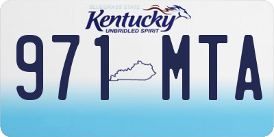 KY license plate 971MTA