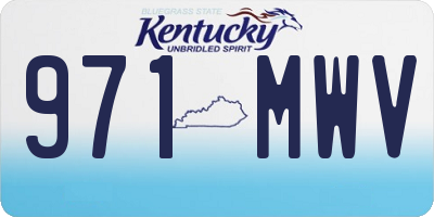 KY license plate 971MWV
