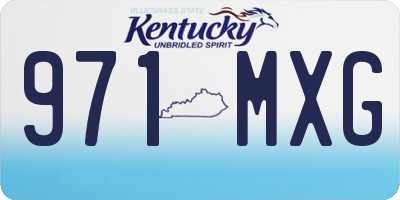 KY license plate 971MXG