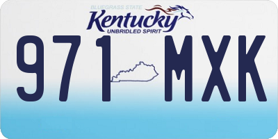 KY license plate 971MXK