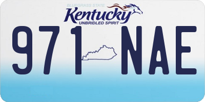 KY license plate 971NAE