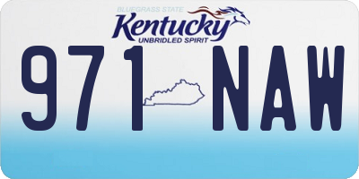 KY license plate 971NAW
